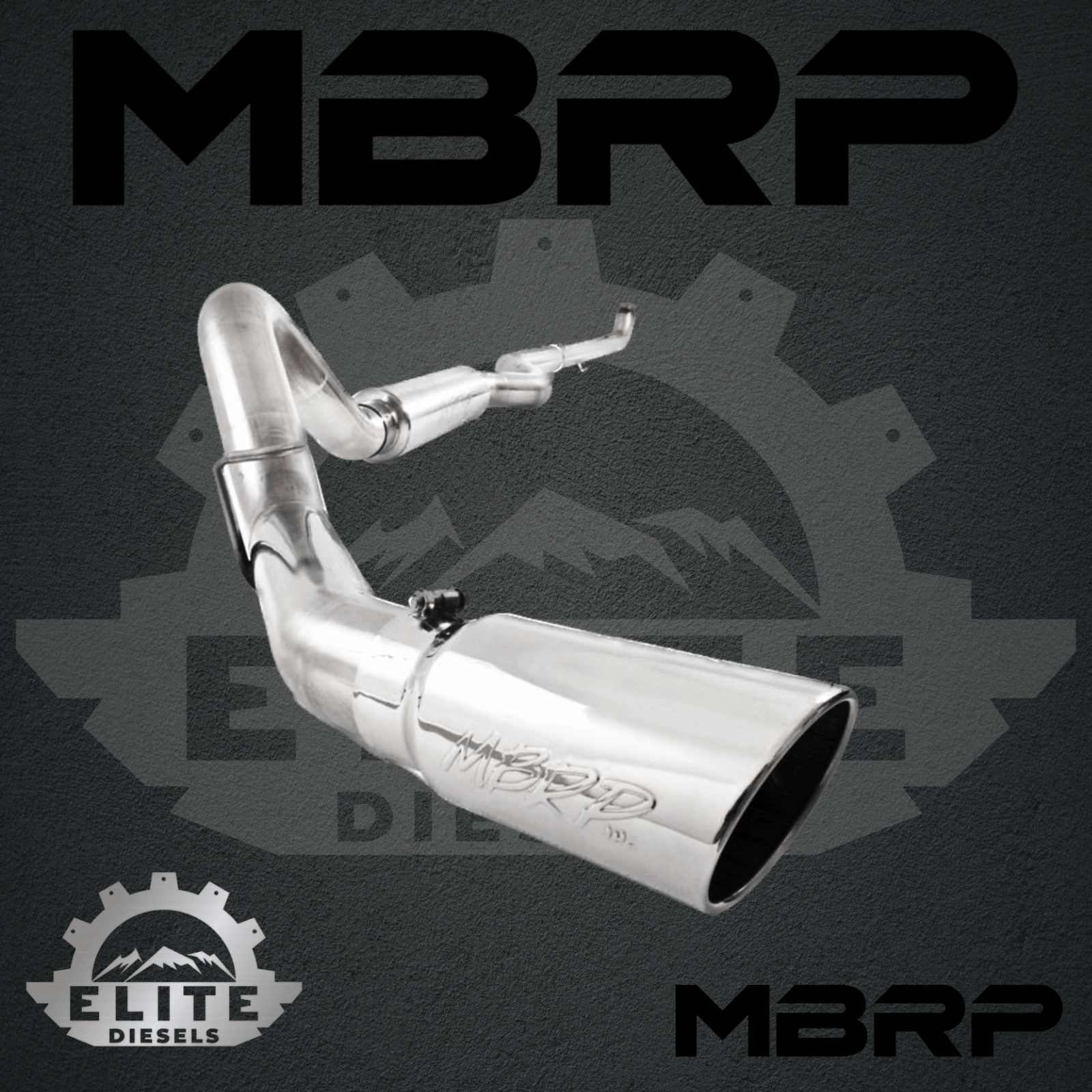 T304 POLISHED STAINLESS STEEL 4IN EXHAUST WITH MUFFLER AND CHROME TIP.