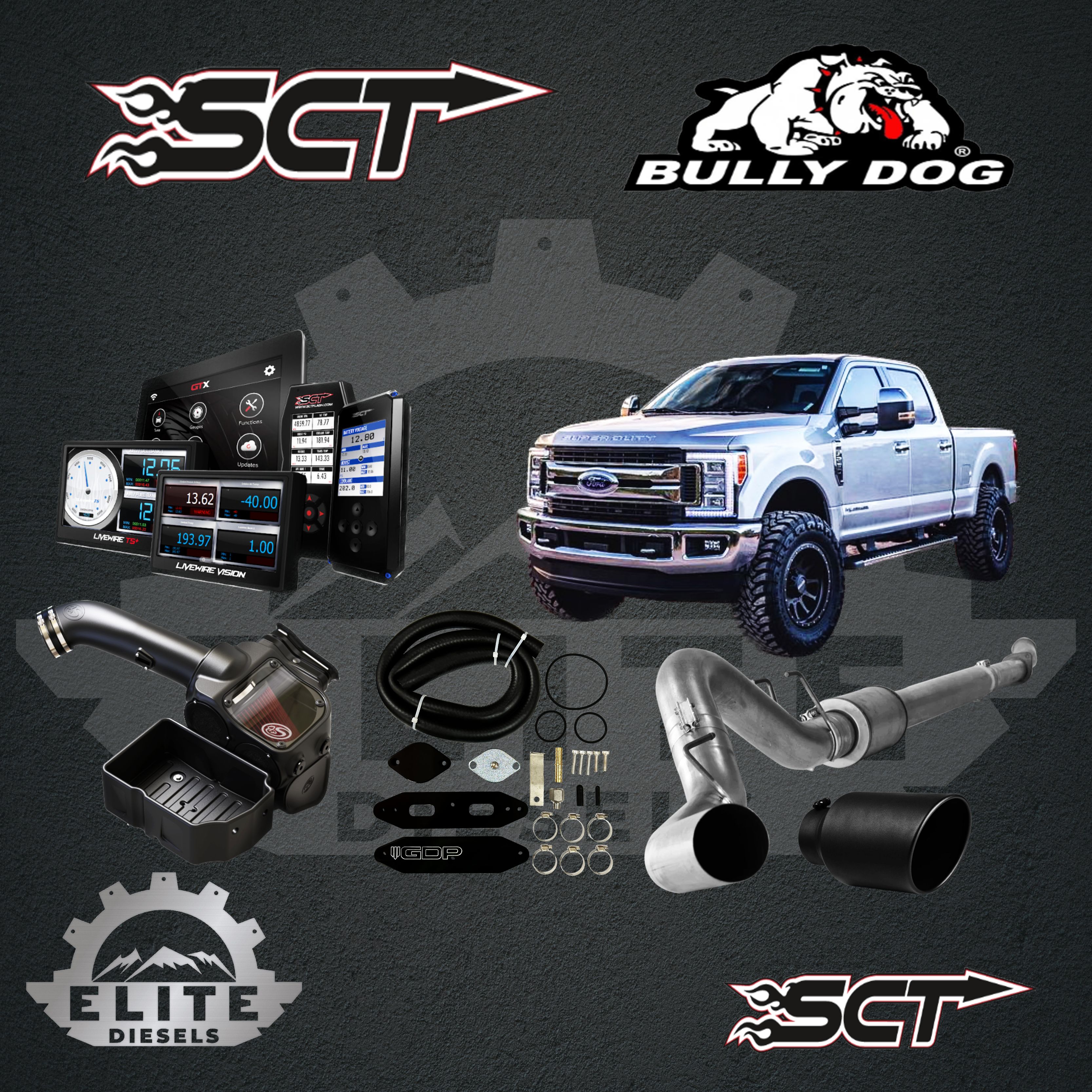 2008 - 2019 FORD POWERSTROKE SCT TUNER ALL-IN-ONE CUSTOMIZABLE KIT.