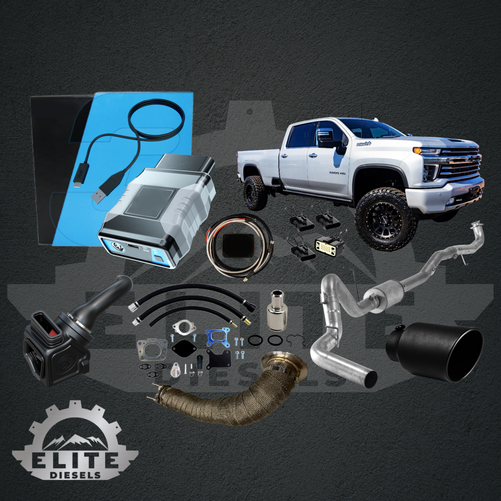 2017 - 2023 6.6L L5P AND L5D CHEVY GMC DURAMAX ALL-IN-ONE CUSTOMIZABLE KIT.