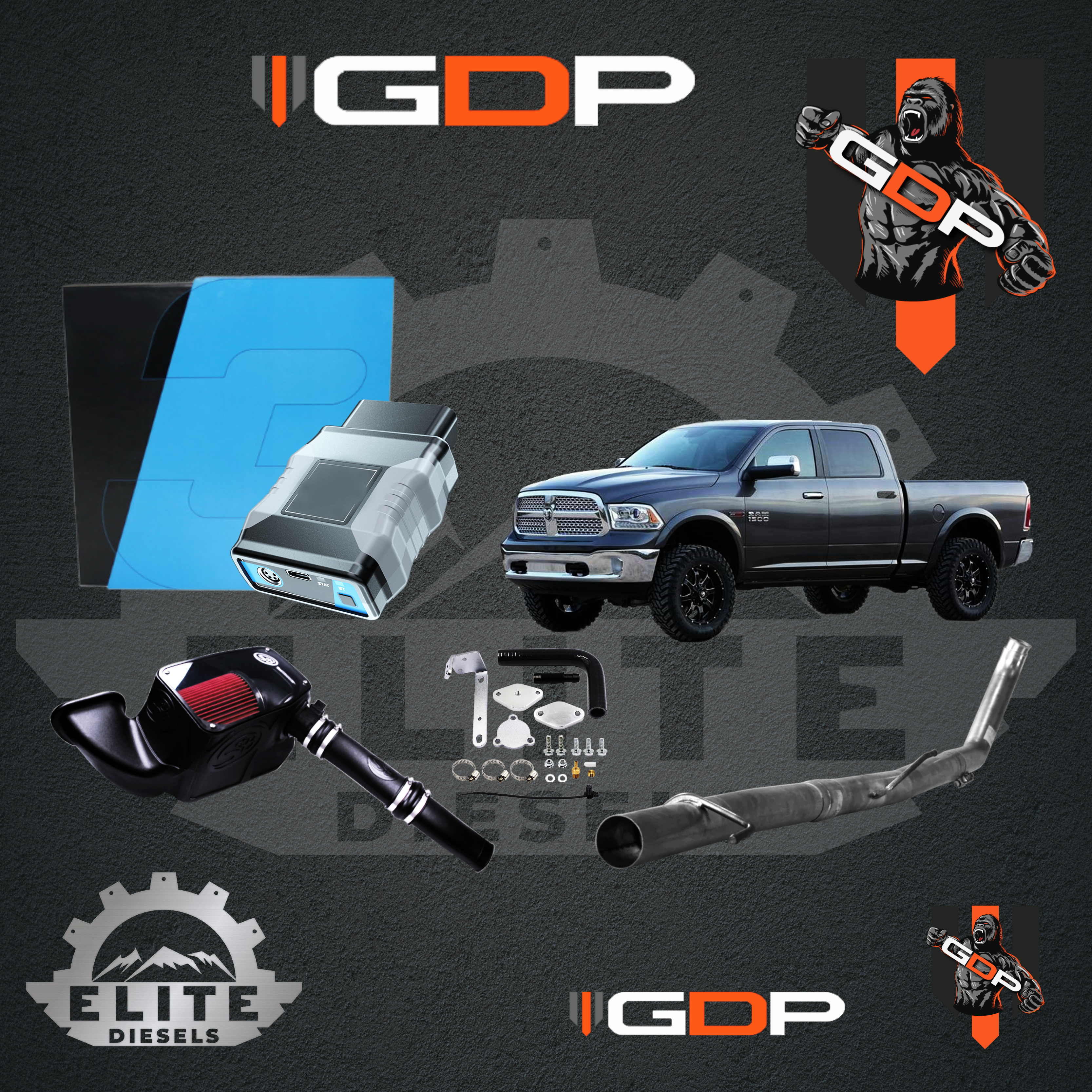 2014 - 2023 3.0L JEEP & RAM 1500 ECO DIESEL ALL-IN-ONE CUSTOMIZABLE KIT.