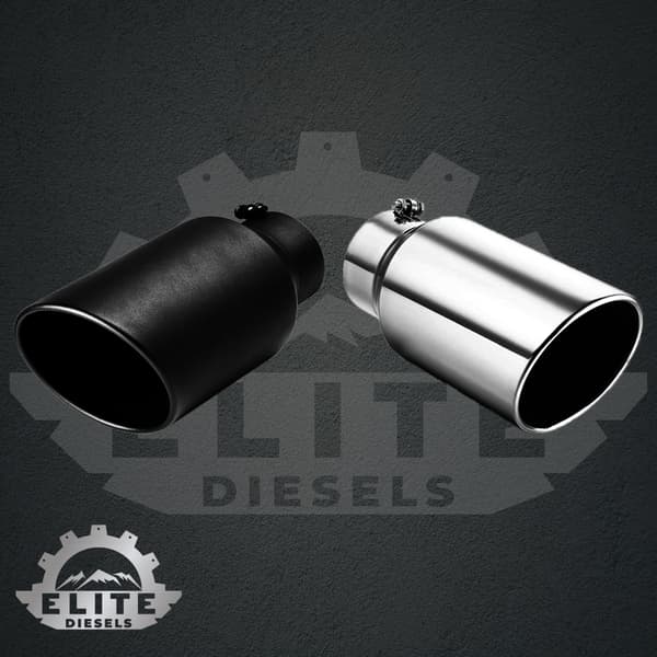 COMPLETE YOUR TRUCK WITH A T304 STAINLESS STEEL TIP -  BLACK POWDER COATED TIP - MULTIPLE SIZE OPTIONS AVAILABLE.